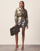 JAQUETA BOMBER METALIZADA - DOURADO