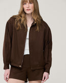 CASACO COM PUNHO LARGO - MARROM