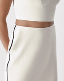 SAIA CURTA SLIM DE ALFAIATARIA - BEGE