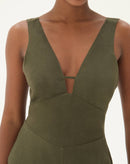 MACACÃO COM ALÇAS DE ALFAIATARIA - VERDE