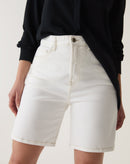 BERMUDA JEANS RETA - OFF-WHITE