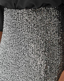 Saia Midi Tubo de Paetê - Prata