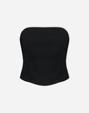 BLUSA SEM ALÇAS ALFAIATARIA - PRETO