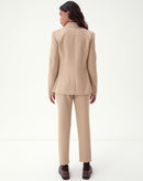 BLAZER SLIM ABOTOAMENTO DUPLO ALFAIATARIA - BEGE