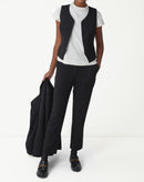 COLETE SLIM COM BOTÃO FORRADO ALFAIATARIA - PRETO