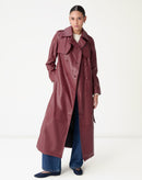TRENCH COAT COM CINTO PU - VINHO