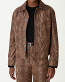 JAQUETA QUADRADA COBRA PU - CARAMELO