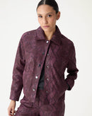 JAQUETA QUADRADA COBRA PU - VINHO