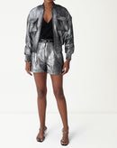 JAQUETA BOMBER METALIZADA - PRATA