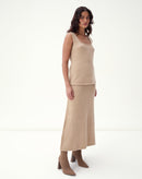 REGATA ALONGADA DE TRICOT - BEGE