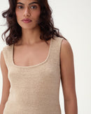 REGATA ALONGADA DE TRICOT - BEGE