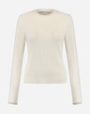 SUÉTER TRICOT GOLA CARECA - OFF-WHITE