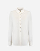 CAMISA ALONGADA COM FENDA - OFF-WHITE