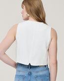 COLETE DETALHE BOTÕES - BRANCO