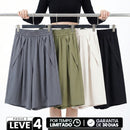 [Leve 4, Pague 2] Shorts Ayla Feminino em Poliéster e Elastano de Cintura Alta com Pregas Frontais e Cós Elástico